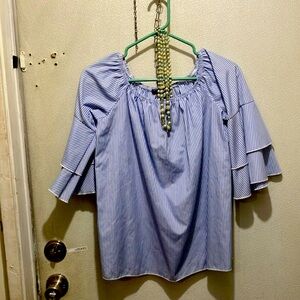 Striped light blue blouse